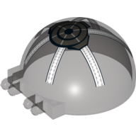Trans-Brown Windscreen 6x6x3 Canopy Half Sphere with Dual 2 Fingers and Republic Gunship Window Print - Used - $9.89