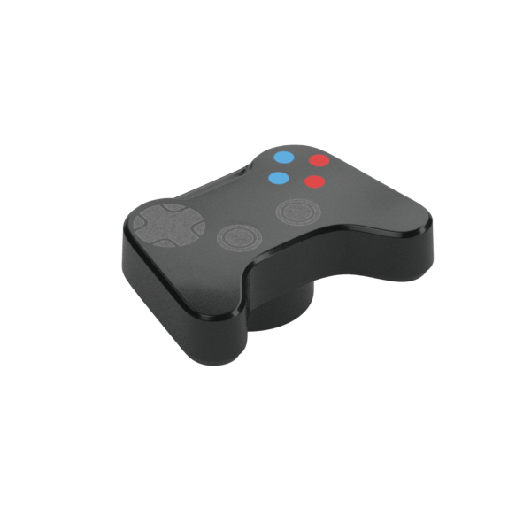 Black Game Controller with Silver D-Pad and Joysticks, and Red and Blue Buttons - Used - $0.66