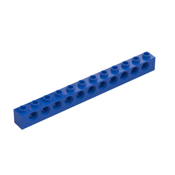 Blue Technic Brick 1x12 [11 Pin Holes] - Used - $0.27