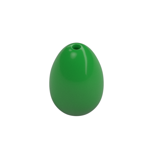 Bright Green Food Egg with 1.5mm Hole [Plain] - New - $0.58