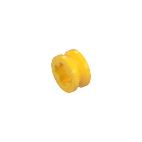 Yellow Technic Bush 1/2 Smooth with Axle Hole Reduced - Used - $0.02