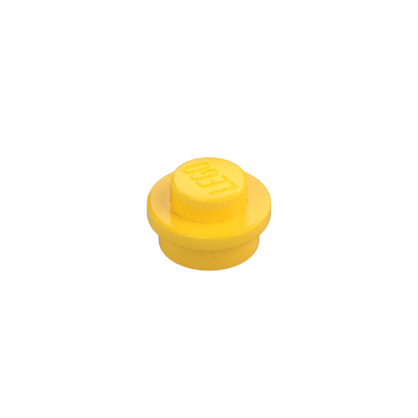 Yellow Plate Round 1x1 with Solid Stud - Used - $0.02