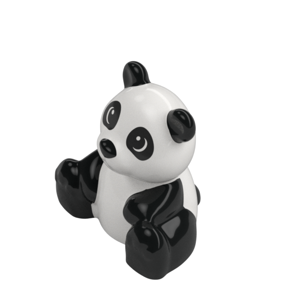 An image of the Duplo Animal Bear, Sitting, Panda Print item