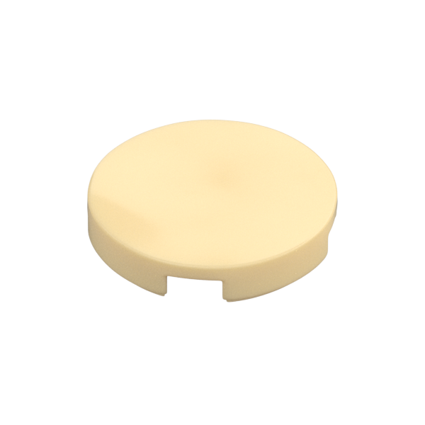 Tan Tile Round 2x2 with Bottom Cross - Used - $0.40