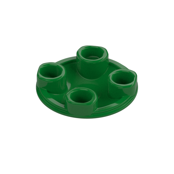 Green Plate Round 2x2 with Rounded Bottom [Boat Stud] - New - $0.11