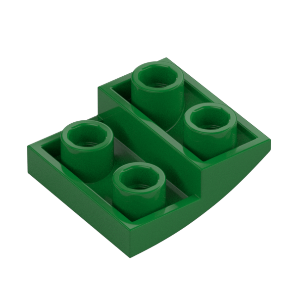 Green Slope Curved 2x2x2/3 Inverted - New - $0.35