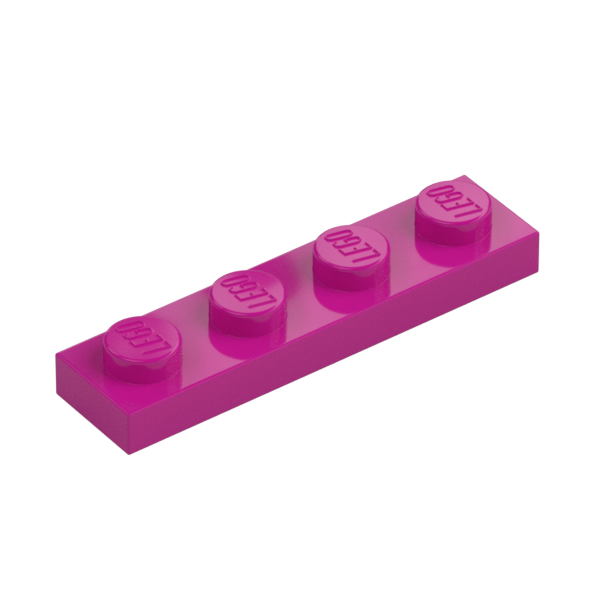 Magenta Plate 1x4 - Used - $0.05