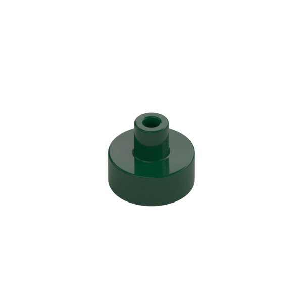 Dark Green Tile Round 1x1 with Hollow Bar - New - $0.11