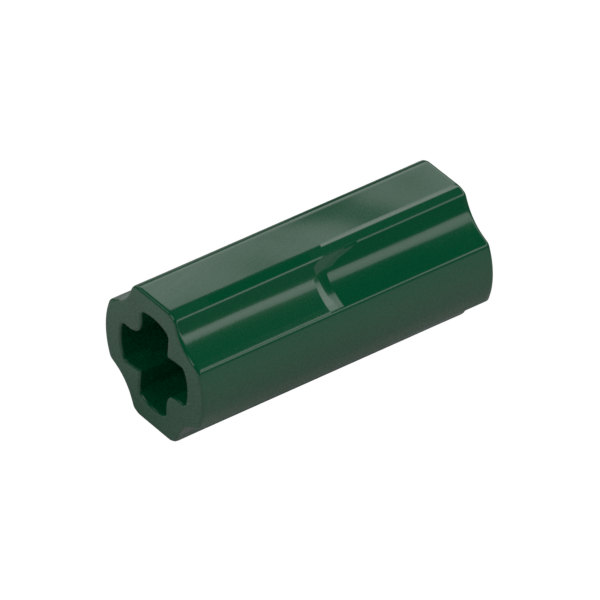 Dark Green Technic Axle Connector Smooth [withxHole + Orientation] - New - $0.04