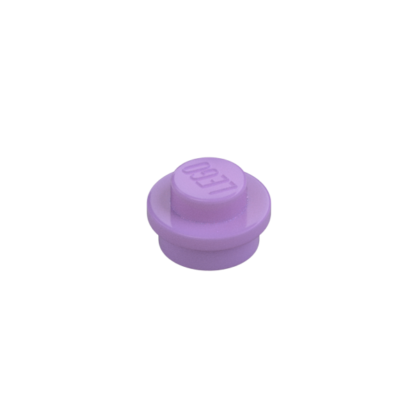 Medium Lavender Plate Round 1x1 with Solid Stud - Used - $0.21