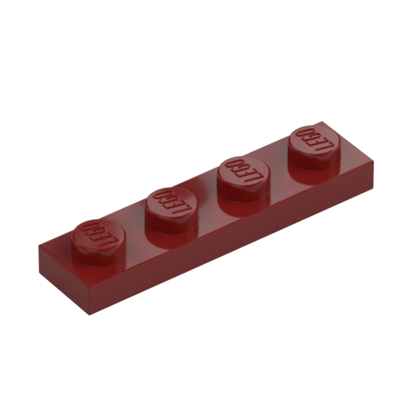 Dark Red Plate 1x4 - Used - $0.06