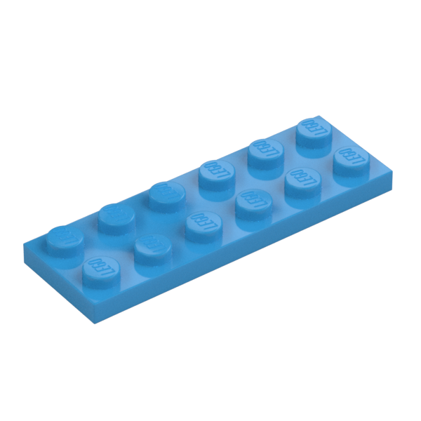 Dark Azure Plate 2x6 - Used - $0.05