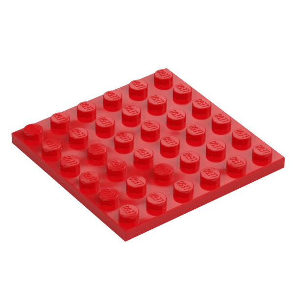 Red Plate 6x6 - Used - $0.20