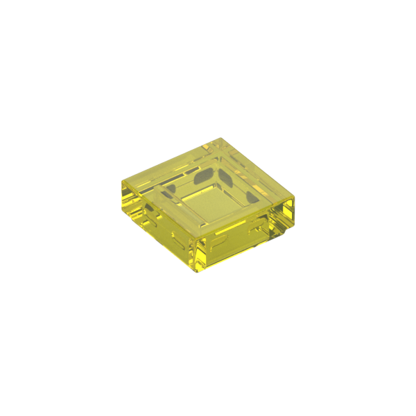 Trans-Yellow Tile 1x1 with Groove - Used - $0.06