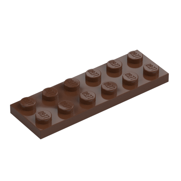 Brown Plate 2x6 - Used - $0.68
