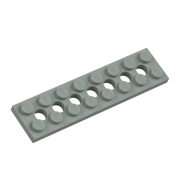 Light Gray Technic Plate 2x8 [7 Holes] - Used - $0.14