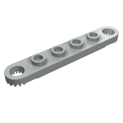 Light Gray Technic Plate 1x6 with Toothed Ends - Used - $0.20