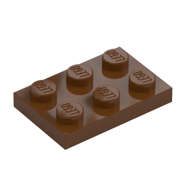 Reddish Brown Plate 2x3 - New - $0.03