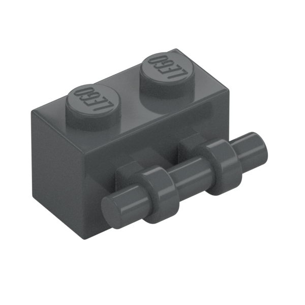 Dark Bluish Gray Brick Special 1x2 with Handle - New - $0.05