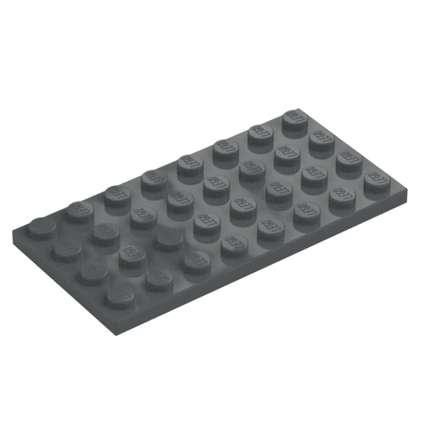 Dark Bluish Gray Plate 4x8 - Used - $0.12
