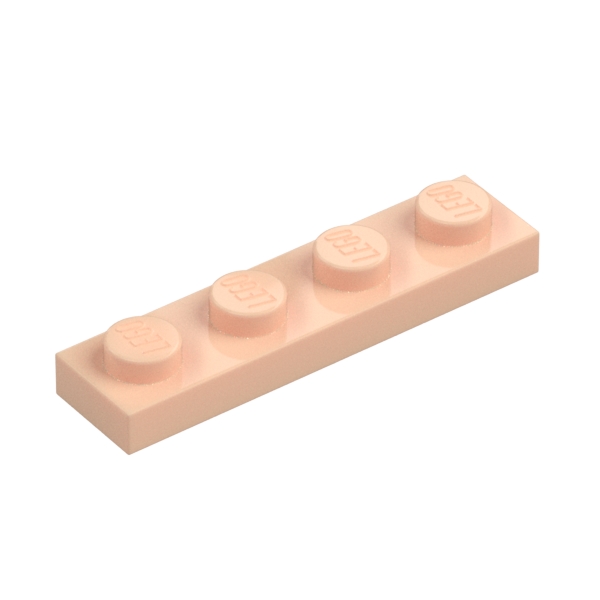 Light Nougat Plate 1x4 - New - $0.25